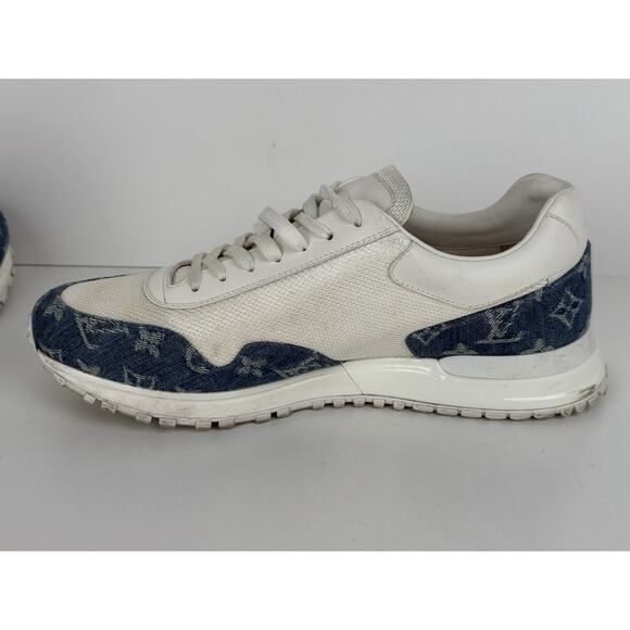 Louis Vuitton White Leather LV Denim Monogram Men\'s Sneakers Size 9 main image 6